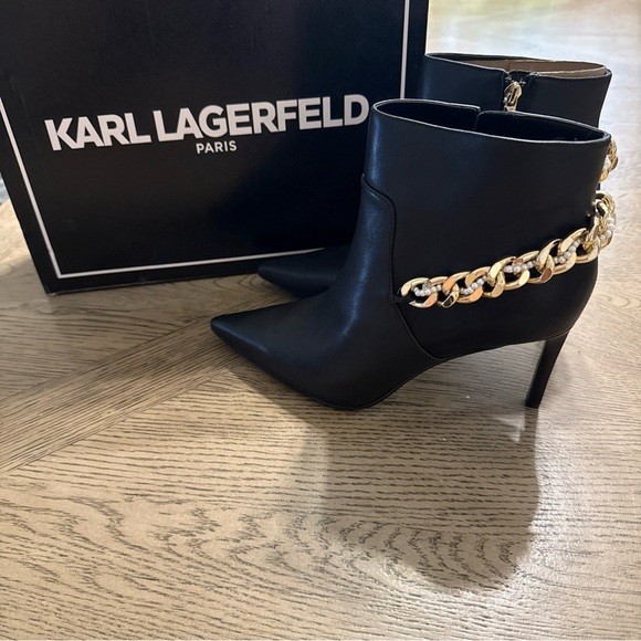 Karl Lagerfeld Shoes - NEW KARL LAGERFELD PARIS Women's Samra Embellished Pointed-Toe Booties 9